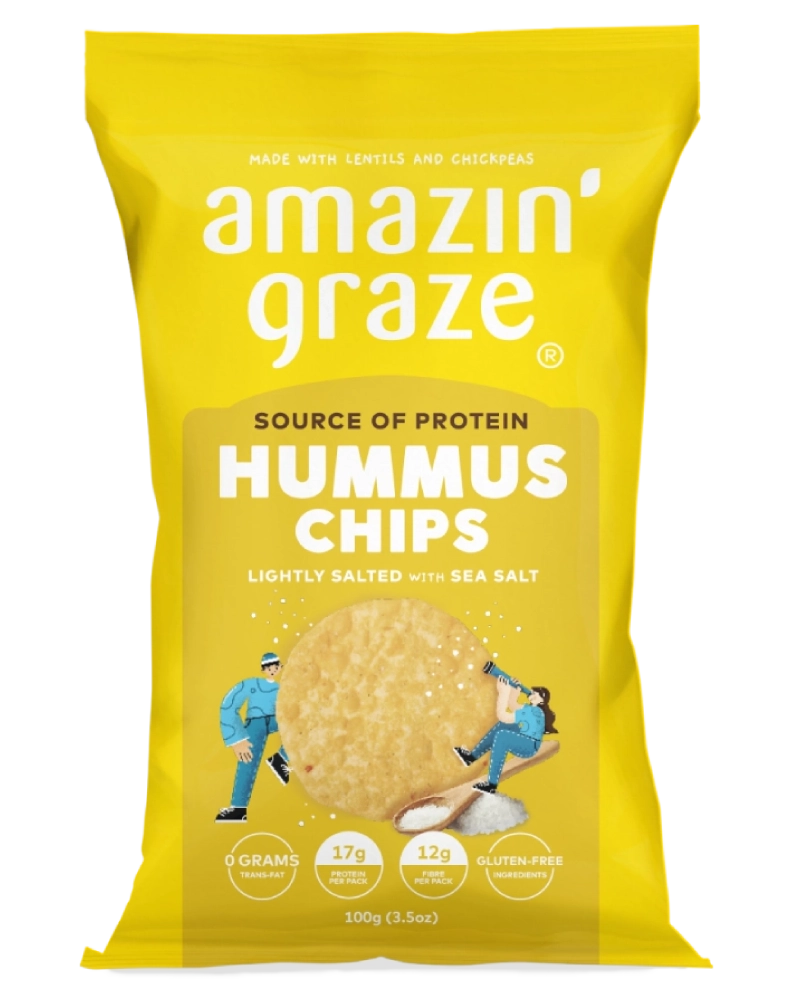 Hummus Chips Lightly Salted with Sea Salt - Amazin' Graze Malaysia