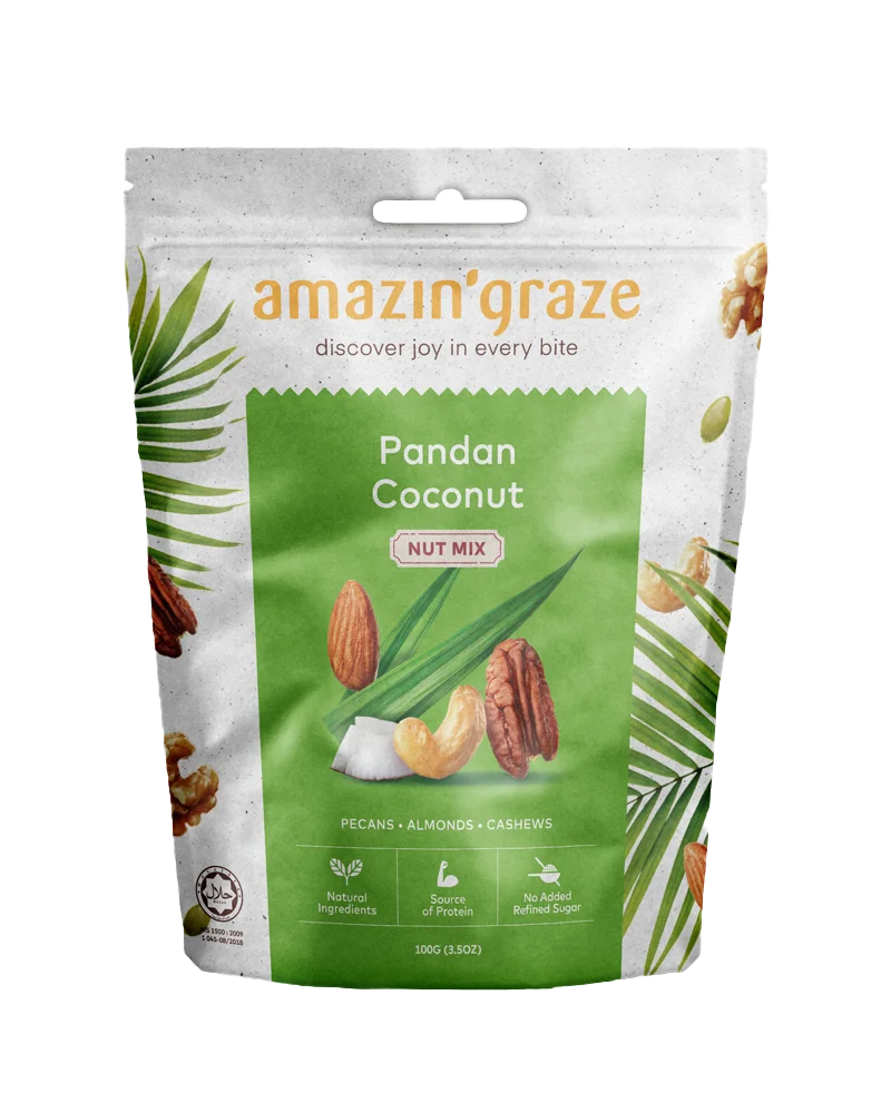 Pandan Coconut Nut Mix - Amazin' Graze Malaysia