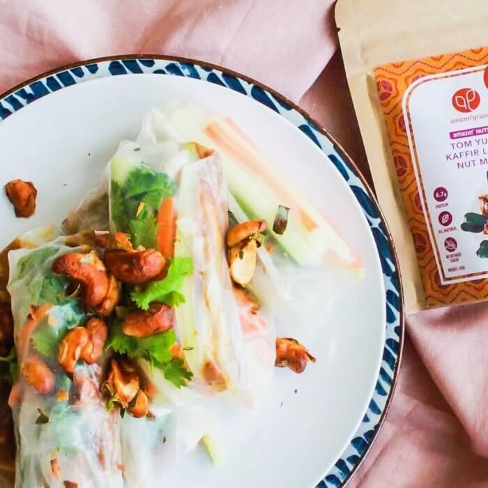 Fiery Vegetarian Spring Rolls Recipe