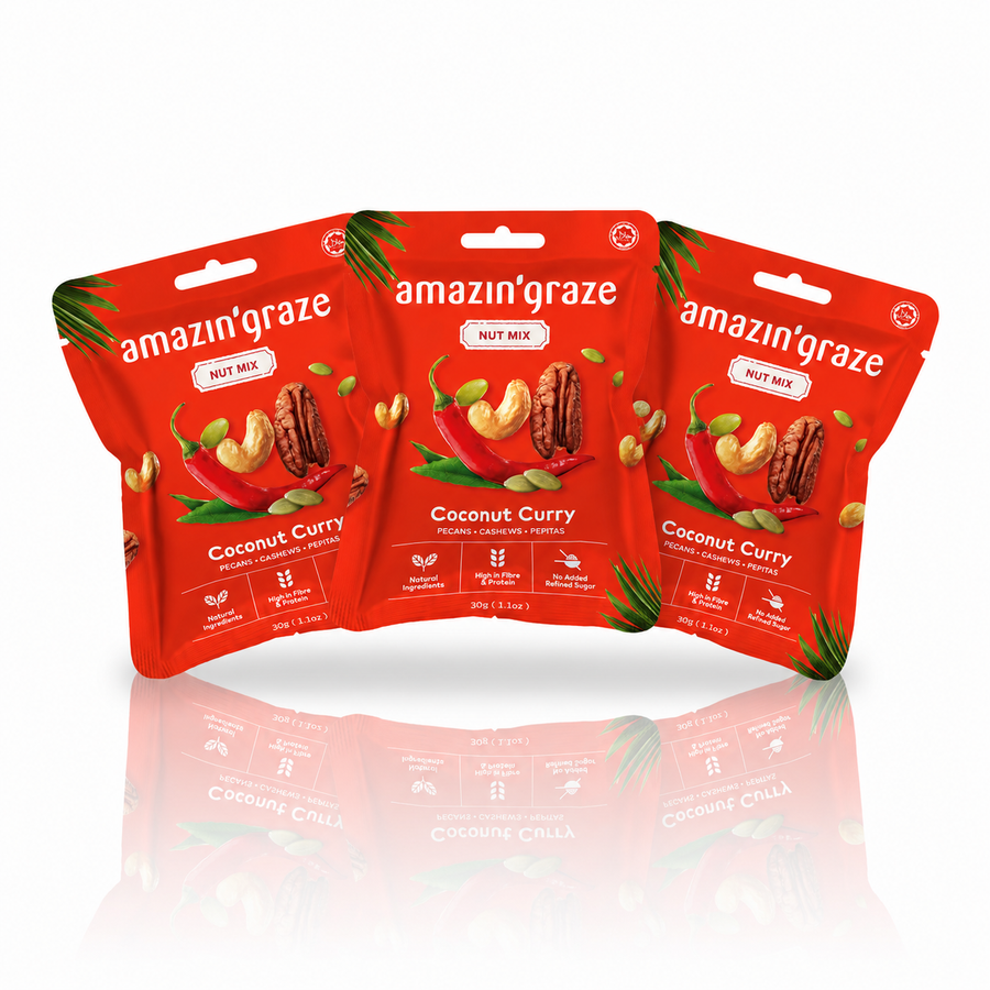 [40% OFF BIRTHDAY FLASH] Bundle of 3 Nut Mix Coconut Curry (30g)