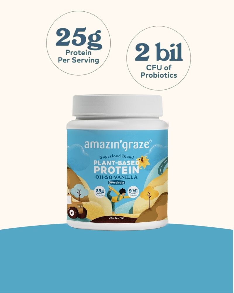 Bundle of two 700g plant-based protein blend tubs with high protein and zero added sugar