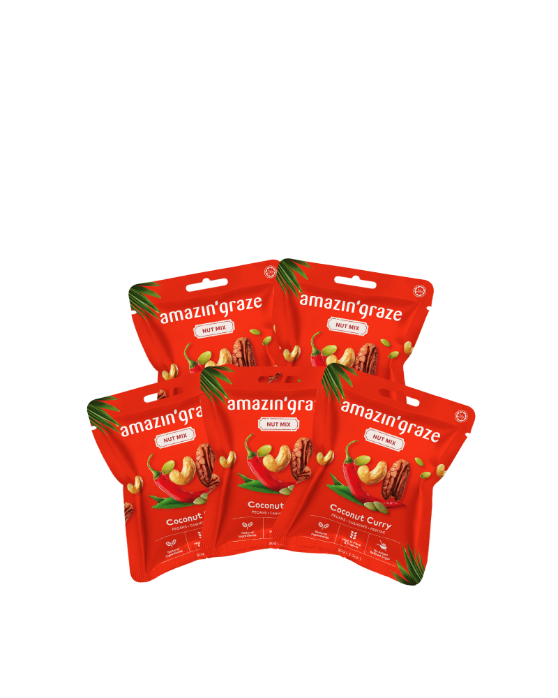 Bundle of 5 Mini Coconut Curry Nut Mix (5x40g)