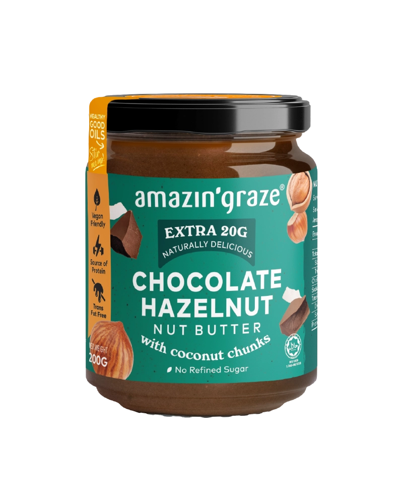 Chocolate Coconut Hazelnut Butter - Amazin' Graze Malaysia