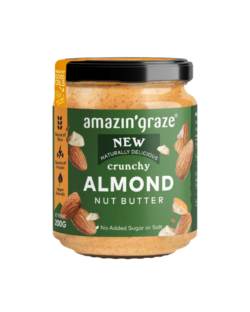 Crunchy Almond Butter [Salt & Sugar Free] - Amazin' Graze Malaysia
