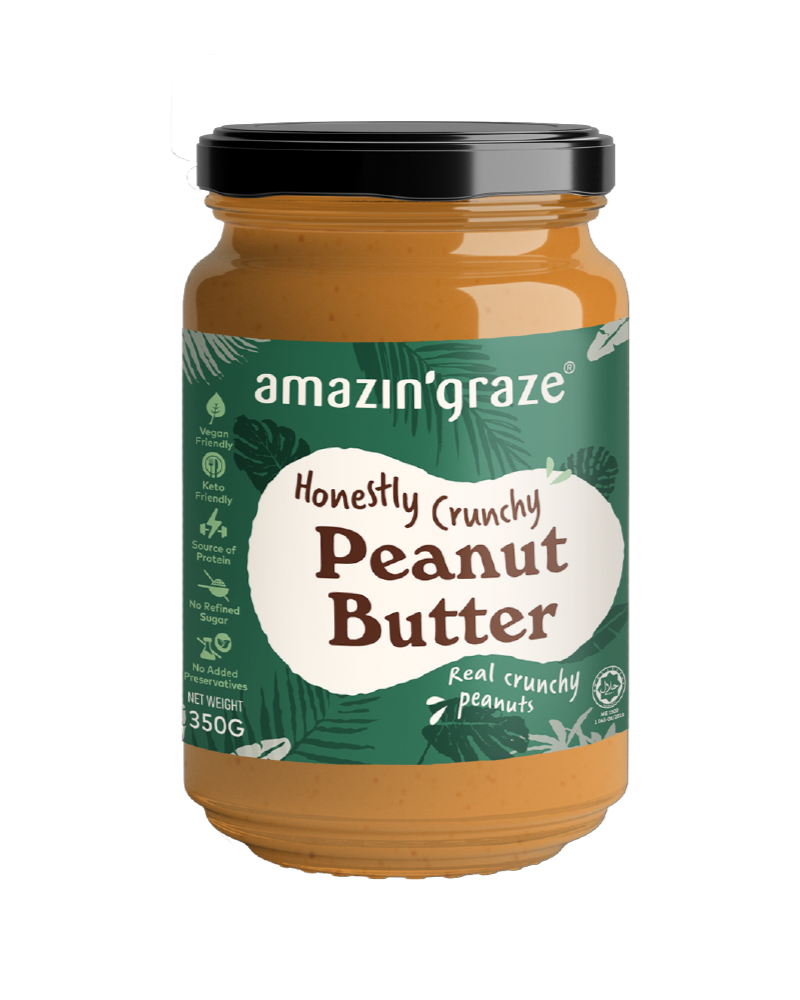 Crunchy Peanut Butter [Salt & Sugar Free] - Amazin' Graze Malaysia