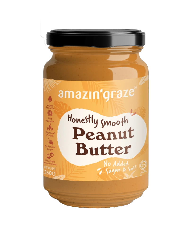 Smooth Peanut Butter [Salt & Sugar Free] - Amazin' Graze Malaysia