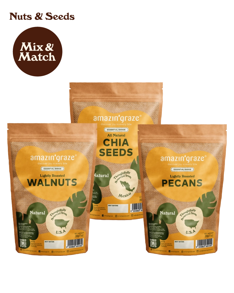 All Natural 3-in-1 Nuts & Seeds Bundle - Amazin' Graze Malaysia