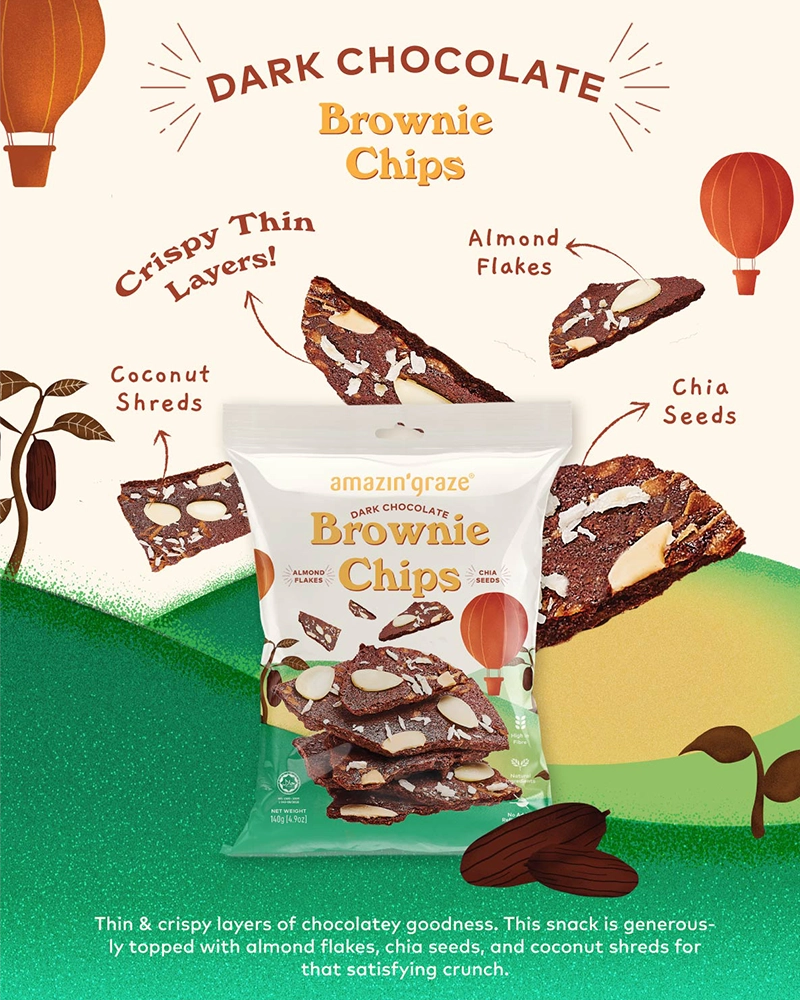 Bundle of 3 Brownie Chips - Amazin' Graze Malaysia