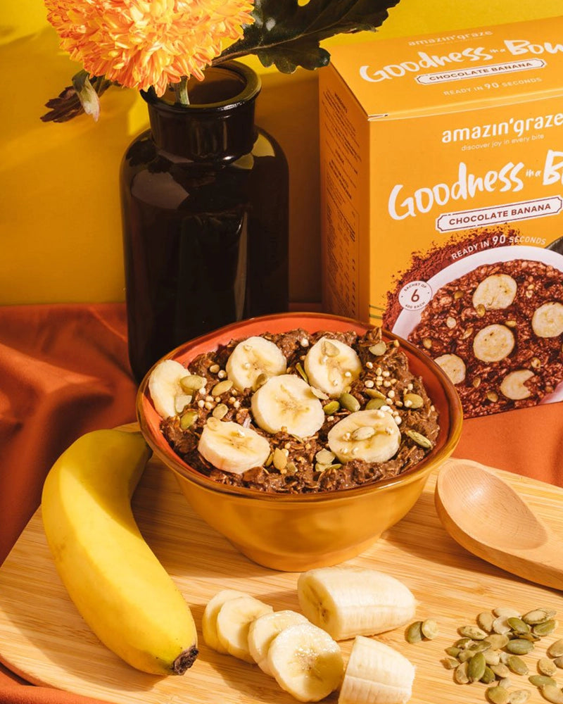 Chocolate Banana Instant Oatmeal - Amazin' Graze Malaysia