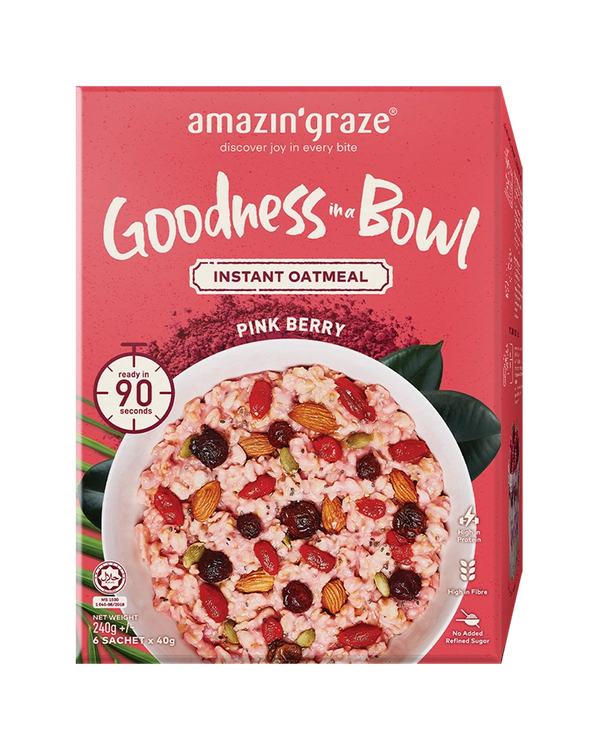 Pink Berry Instant Oatmeal - Amazin' Graze Malaysia