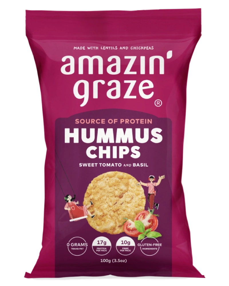 Hummus Chips Sweet Tomato & Basil  - Amazin' Graze Malaysia
