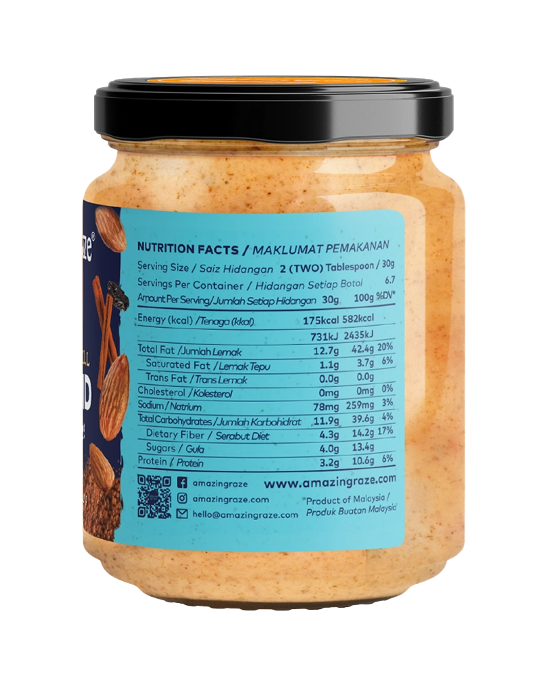 Cinnamon Roll Almond Butter - Amazin' Graze Malaysia