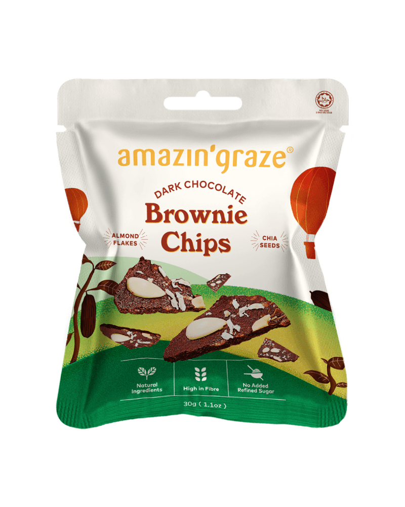 Mini Dark Chocolate Brownie Chips - Amazin' Graze Malaysia