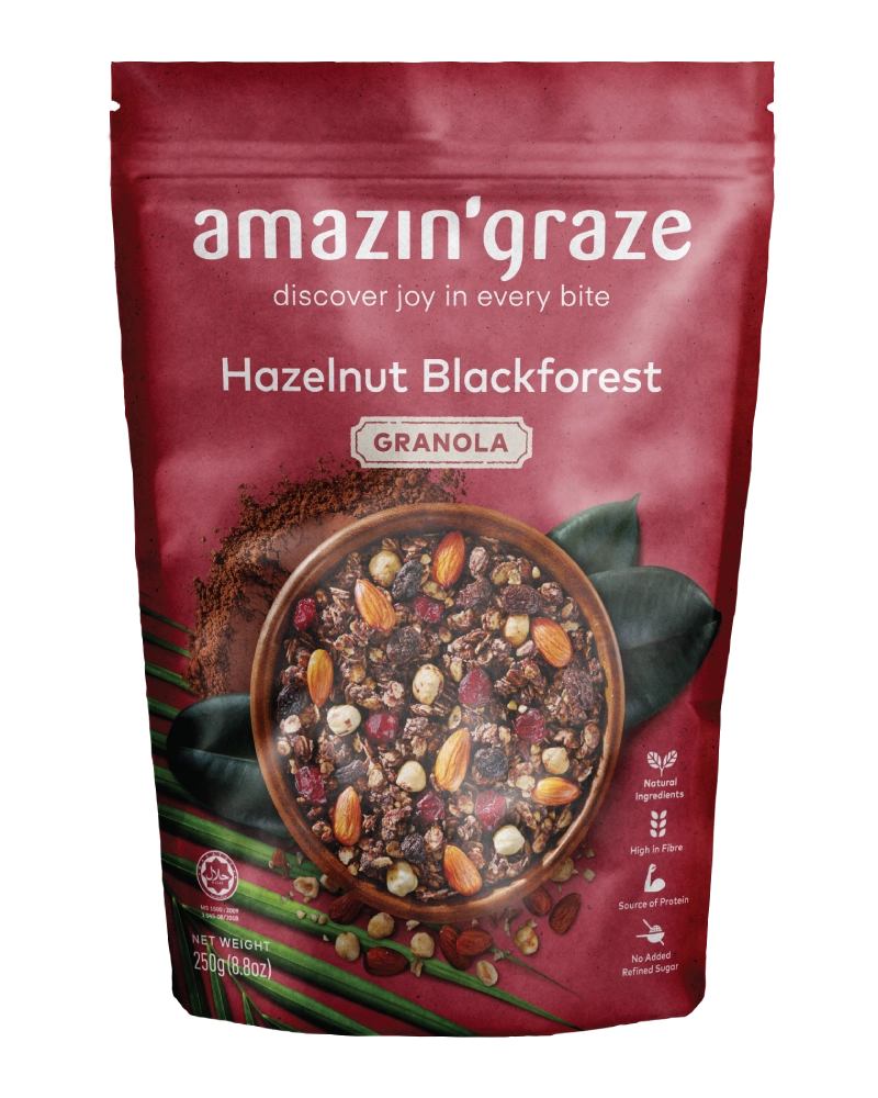 Hazelnut Blackforest Granola - Amazin' Graze Malaysia