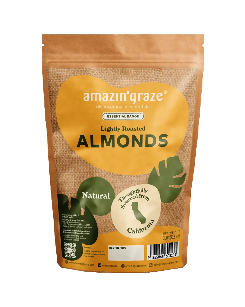Lightly Roasted Californian Almonds - Amazin' Graze Malaysia