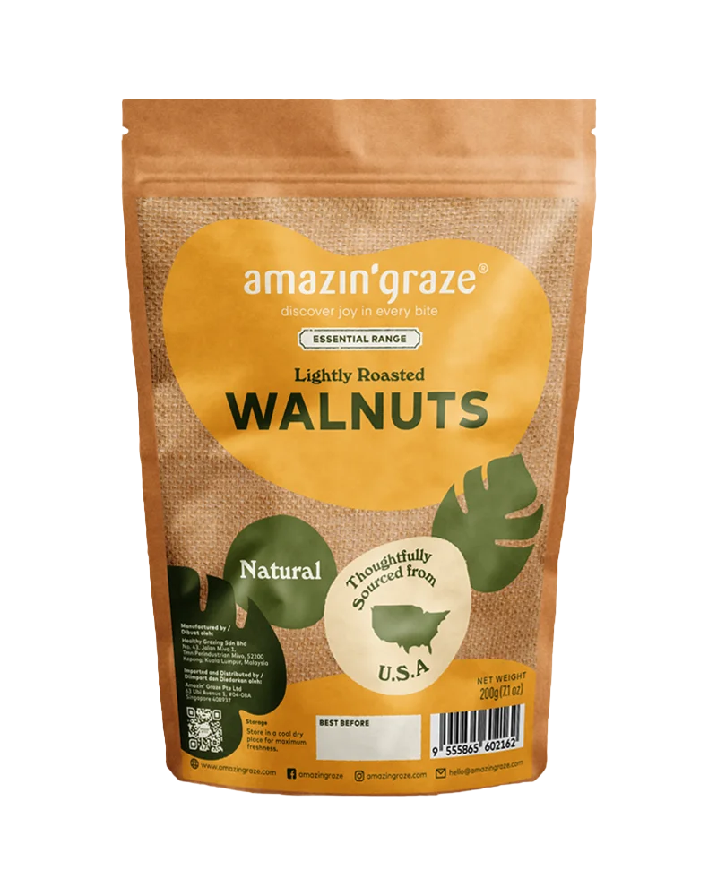 Lightly Roasted USA Walnuts - Amazin' Graze Malaysia