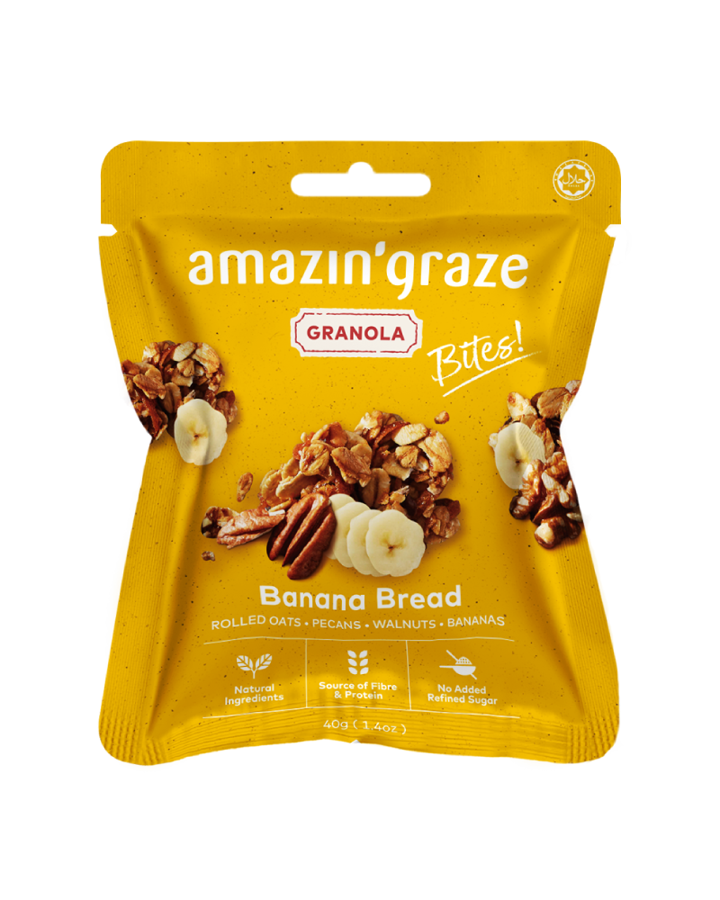 Amazin' Graze Mini Banana Bread Granola Bites 40g