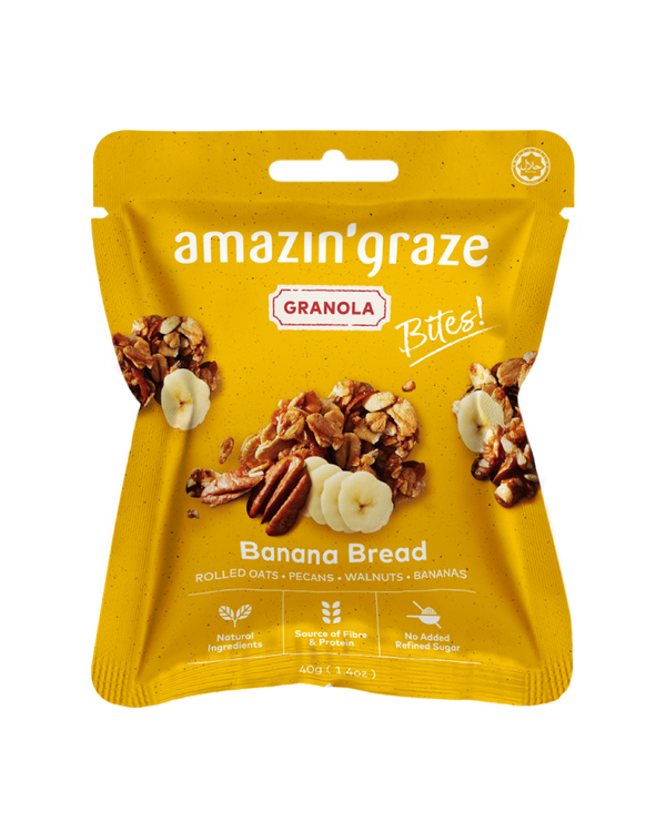 Amazin' Graze Mini Banana Bread Granola Bites 40g