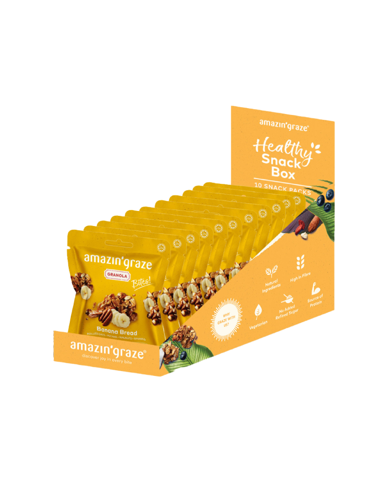 Amazin' Graze Mini Banana Bread Granola Bites-Bundle of 10 400g (10 x 40)