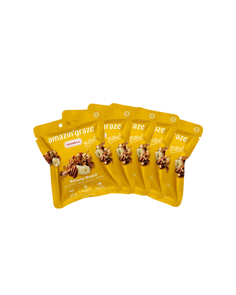 Amazin' Graze Mini Banana Bread Granola Bites-Bundle of 5 200g (5 x 40)