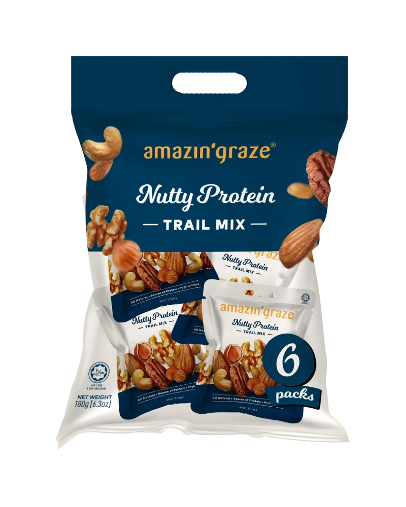 Bag of 6 Nutty Trail Mix - Amazin' Graze Malaysia