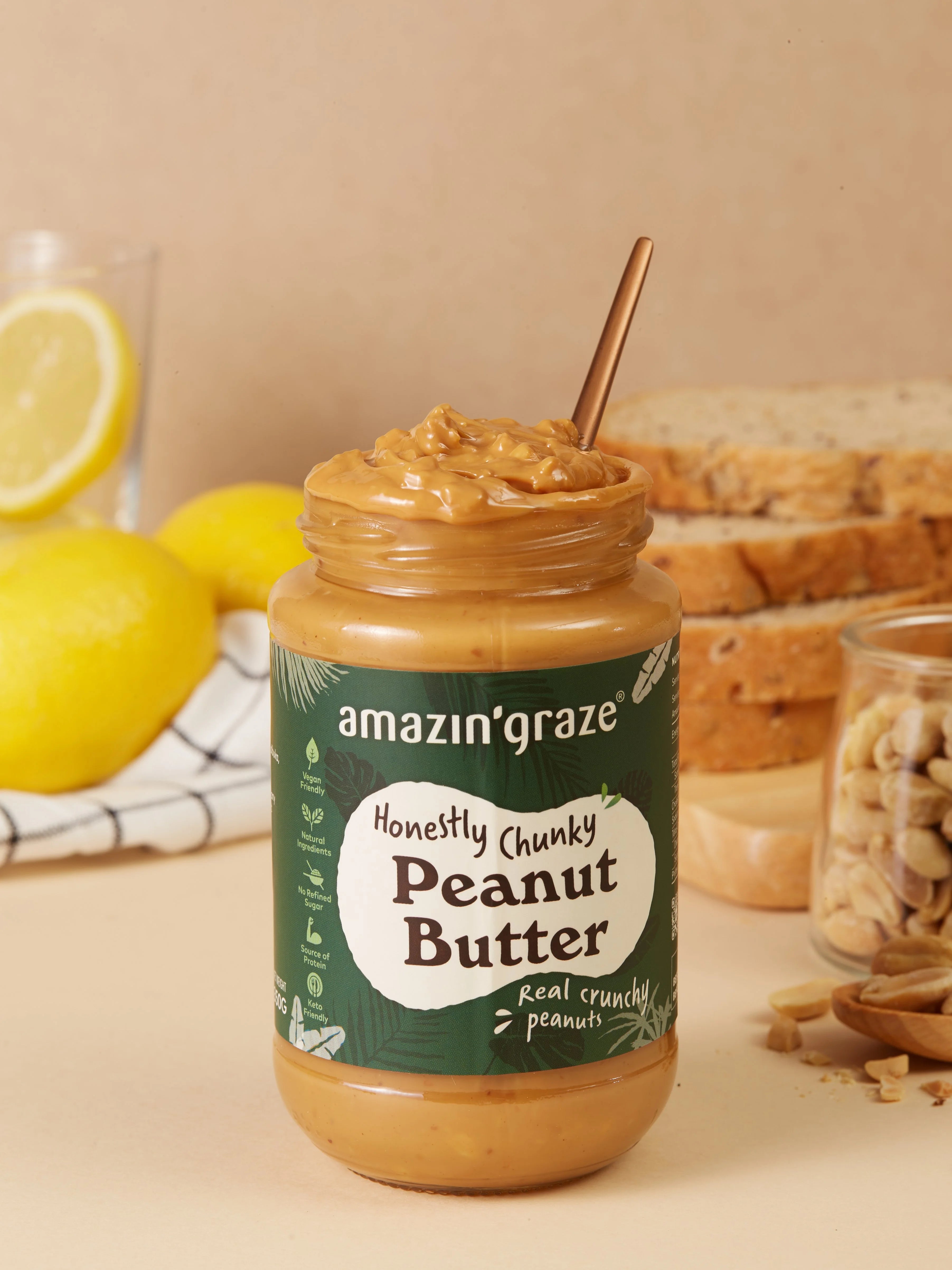 Crunchy Peanut Butter [Salt & Sugar Free] - Amazin' Graze Malaysia