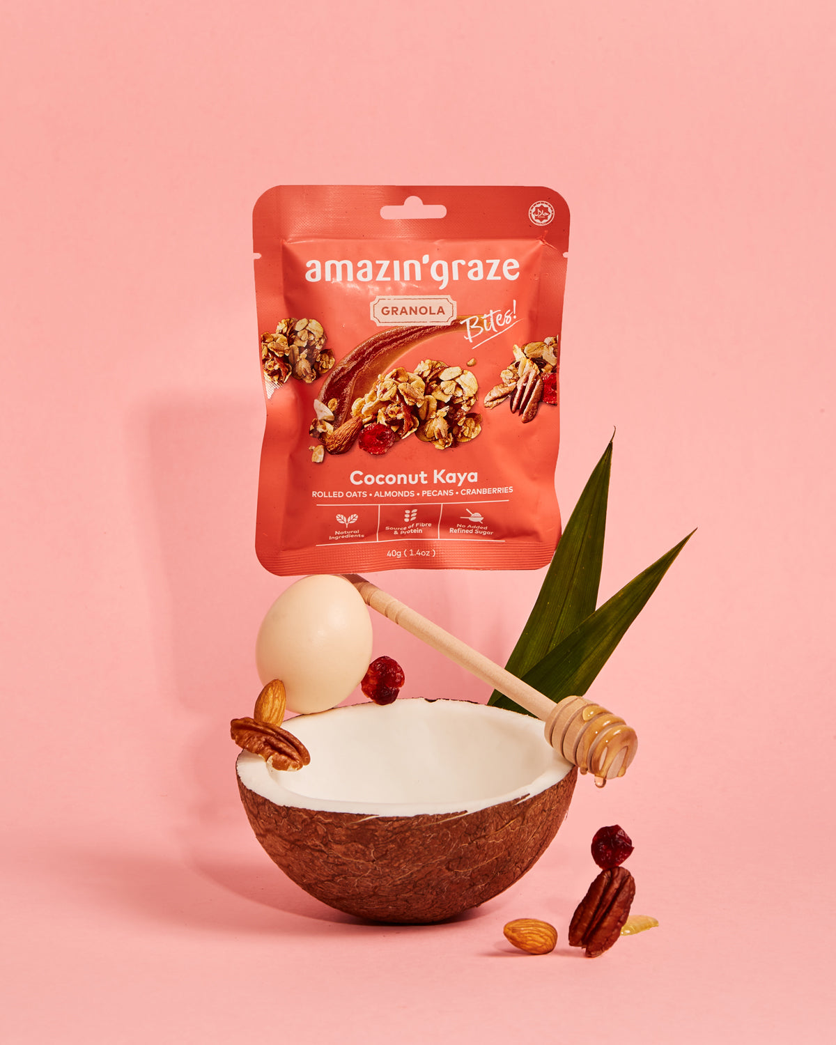 Amazin' Graze Mini Coconut Kaya Granola Bites 40g