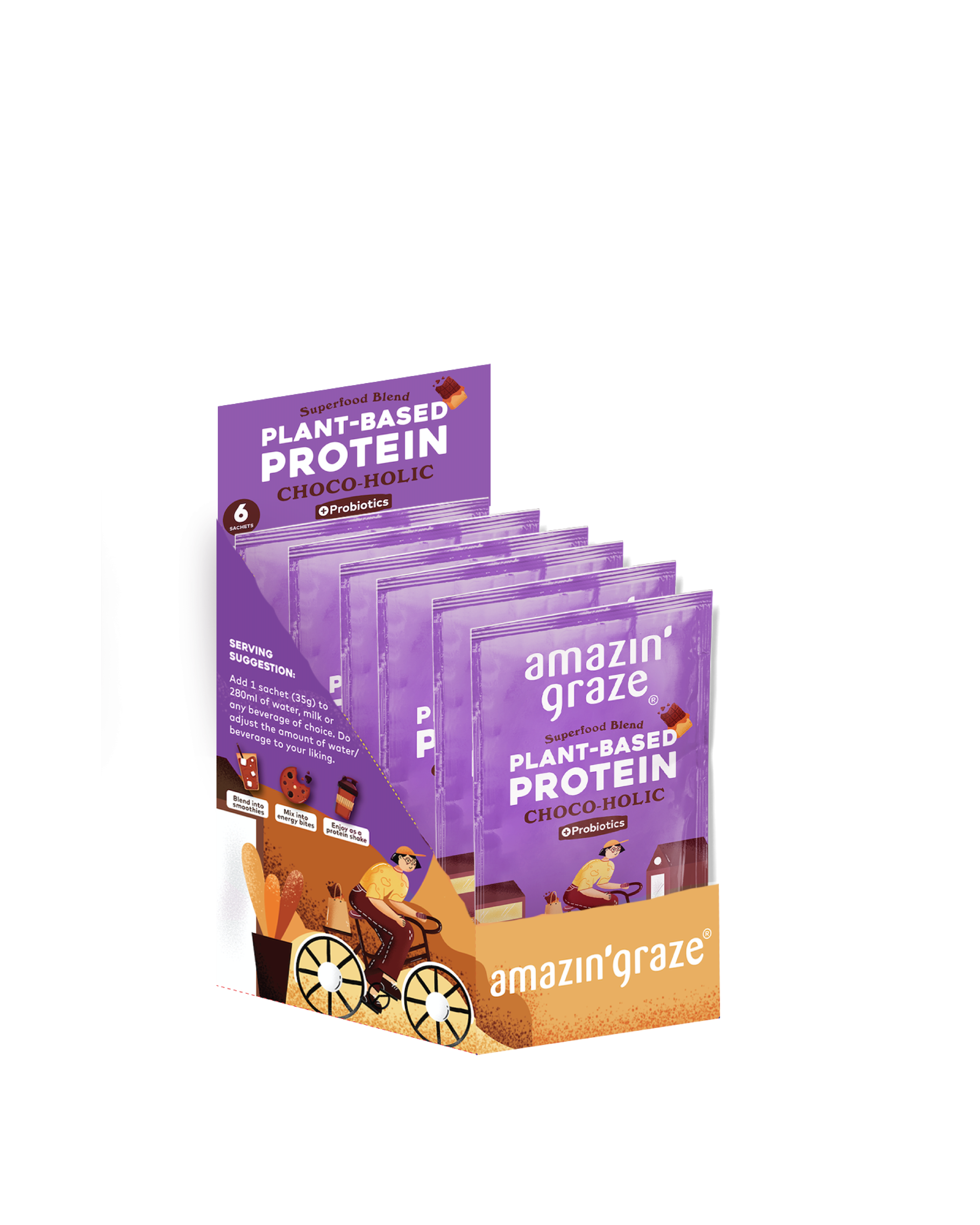 Choco-holic On-The-Go Sachets (6 x 35g) - Amazin' Graze Malaysia