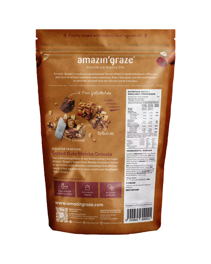 Salted Gula Melaka Granola - Amazin' Graze Malaysia